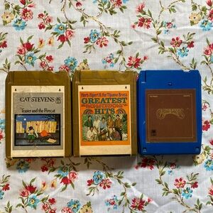 Lot of 3 Quadraphonic 8 track tapes, Cat Stevens, Herb Alpert, and Carpenters